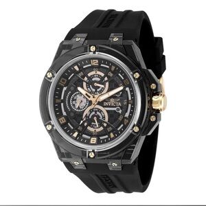 Invicta Black and Gold Chronograph Watch